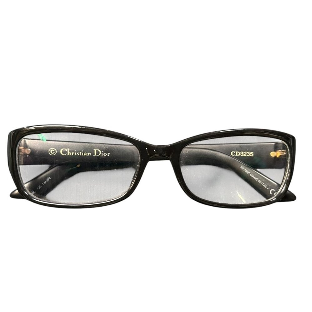 Christian Dior Black Prescription Glasses with Case & Cleaning Cloth